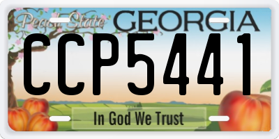 GA license plate CCP5441