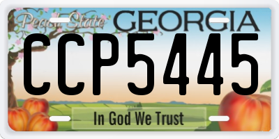 GA license plate CCP5445