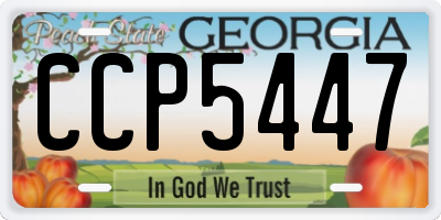 GA license plate CCP5447