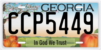 GA license plate CCP5449