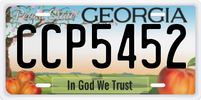 GA license plate CCP5452