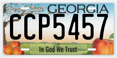 GA license plate CCP5457