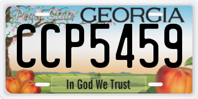 GA license plate CCP5459