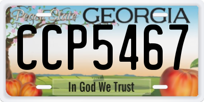 GA license plate CCP5467