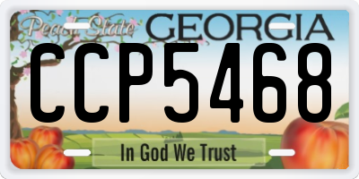 GA license plate CCP5468
