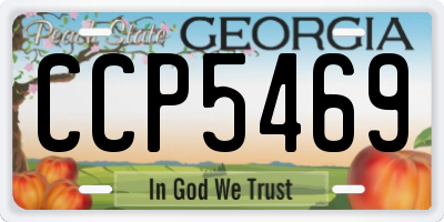 GA license plate CCP5469