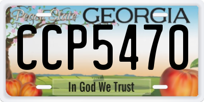 GA license plate CCP5470