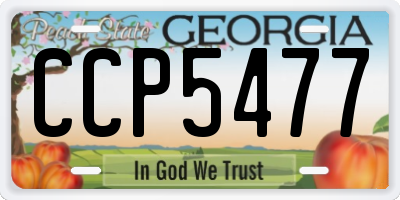 GA license plate CCP5477