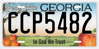 GA license plate CCP5482