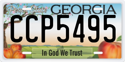 GA license plate CCP5495