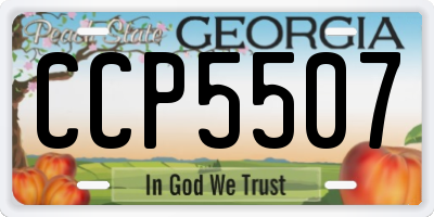 GA license plate CCP5507