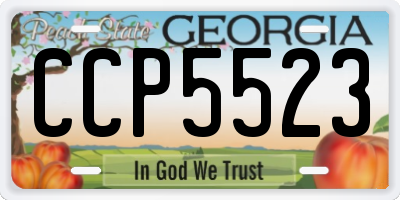 GA license plate CCP5523