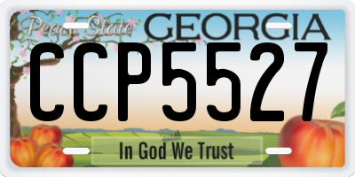 GA license plate CCP5527