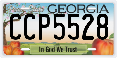 GA license plate CCP5528
