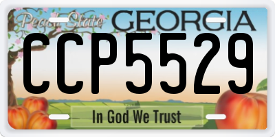 GA license plate CCP5529