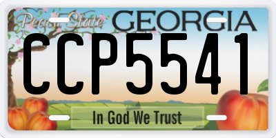 GA license plate CCP5541