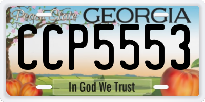 GA license plate CCP5553