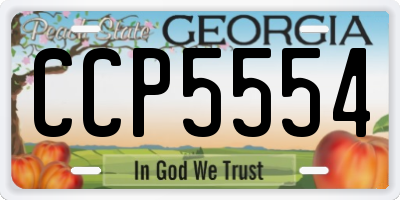 GA license plate CCP5554
