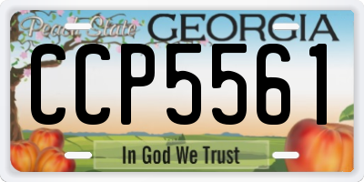 GA license plate CCP5561