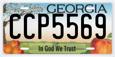 GA license plate CCP5569