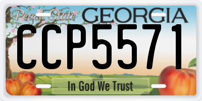 GA license plate CCP5571
