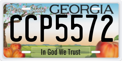 GA license plate CCP5572