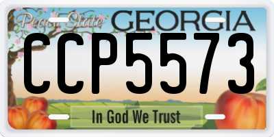 GA license plate CCP5573