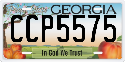GA license plate CCP5575