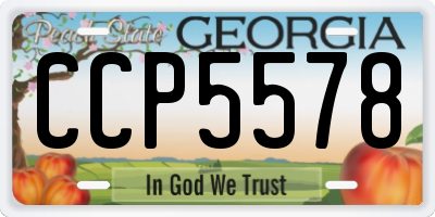 GA license plate CCP5578