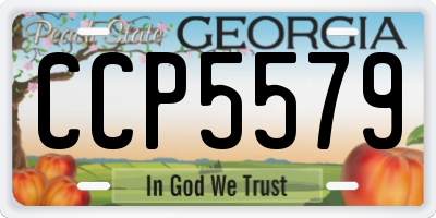 GA license plate CCP5579