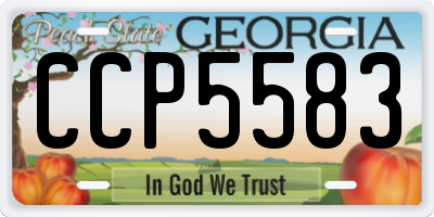 GA license plate CCP5583