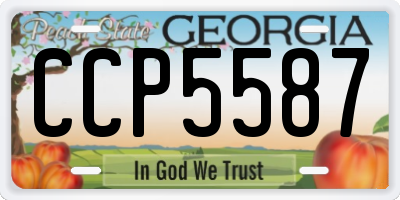 GA license plate CCP5587