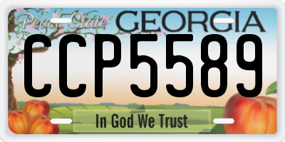 GA license plate CCP5589