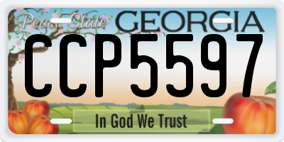 GA license plate CCP5597