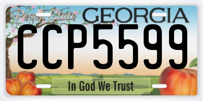GA license plate CCP5599