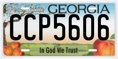 GA license plate CCP5606