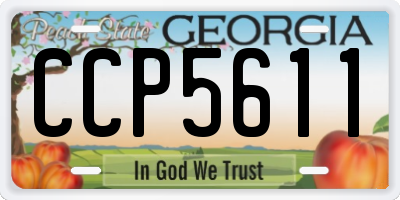 GA license plate CCP5611