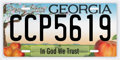 GA license plate CCP5619