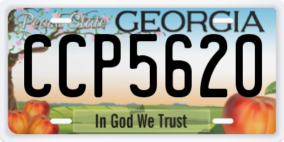 GA license plate CCP5620