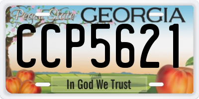 GA license plate CCP5621