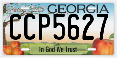 GA license plate CCP5627