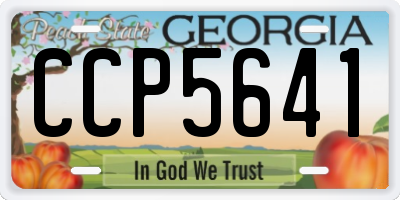 GA license plate CCP5641
