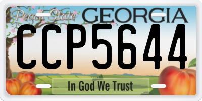 GA license plate CCP5644