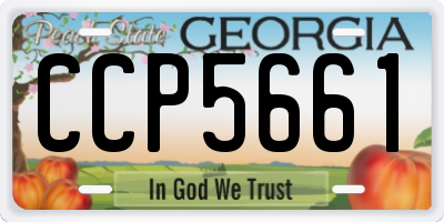 GA license plate CCP5661