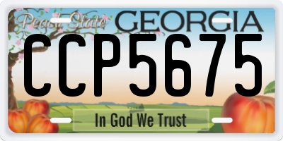 GA license plate CCP5675