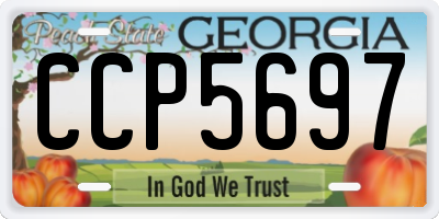 GA license plate CCP5697