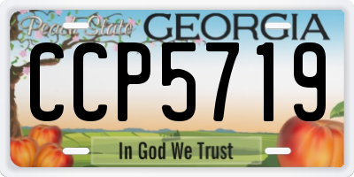 GA license plate CCP5719