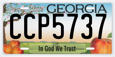 GA license plate CCP5737