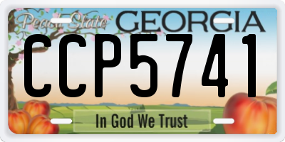 GA license plate CCP5741