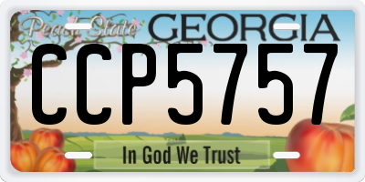 GA license plate CCP5757
